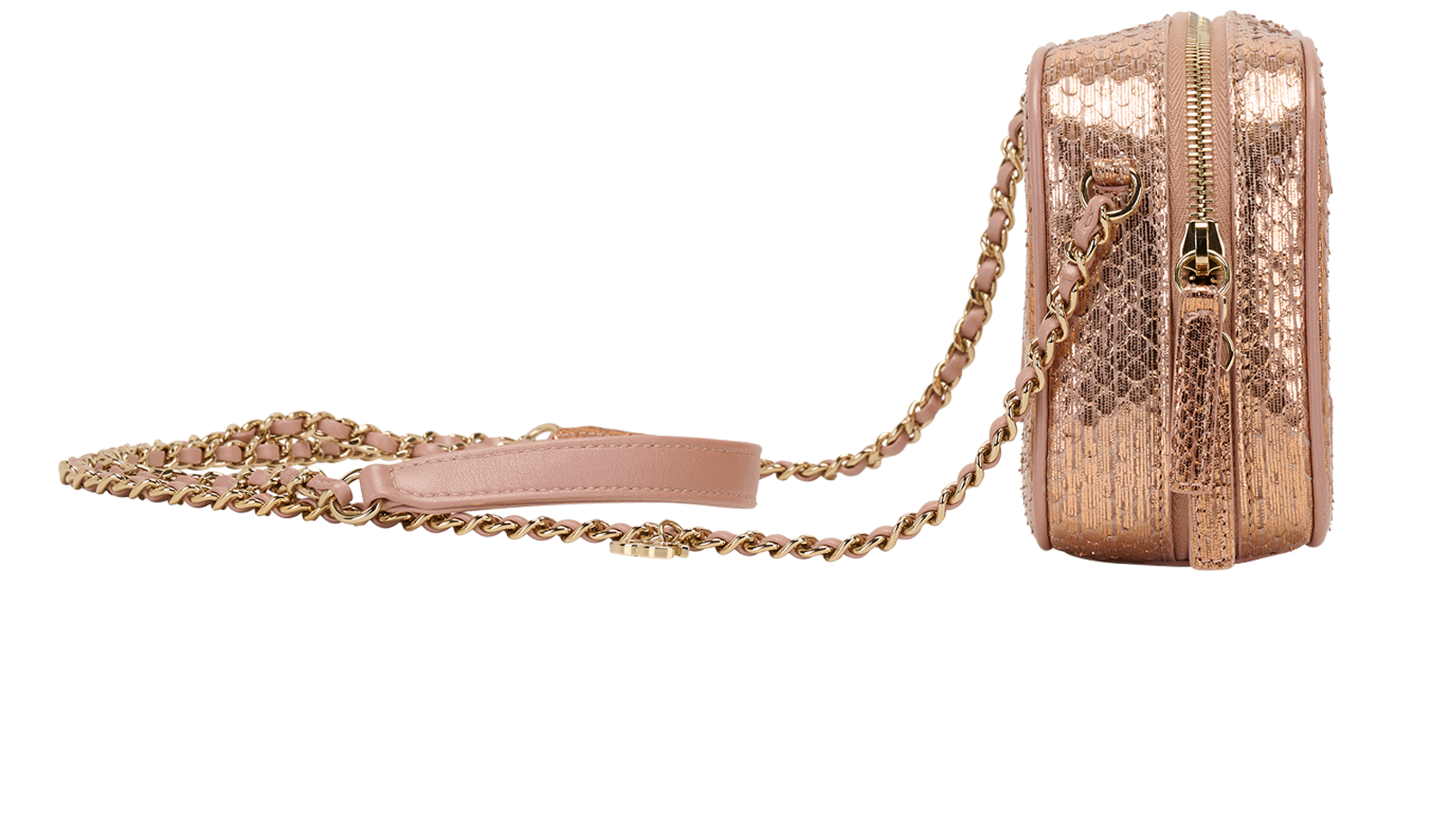 CC Mania Camera Bag, &pound;1,600, Handbags, Pink, Python, Side view